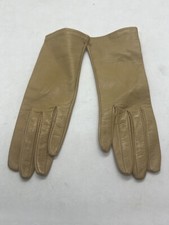 Vintage Ann Taylor Womens Leather Tan Gloves SZ 6.5