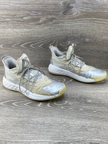 Adidas Pro Boost Low White Silver Metallic Mens Size 7.5 Basketball Shoe - Picture 2 of 11
