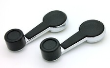New Black Chrome Window Crank Handle Pair For Datsun Nissan 240z 260z 280z