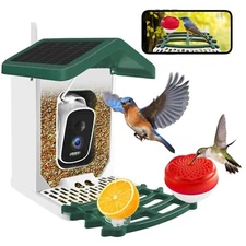 Bird Feeder with 2.5K HD Wireless Camera,AI Smart Bird Species Identification