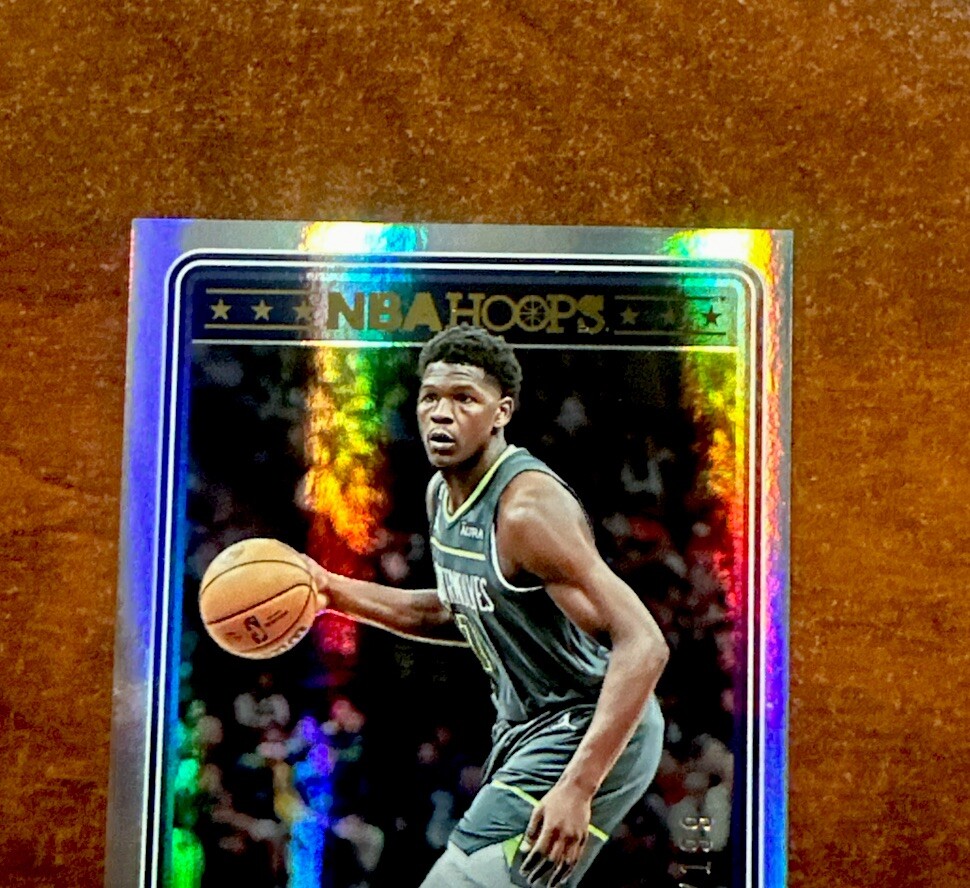 2023-24 Panini NBA Hoops Anthony Edwards Premium Foil Silver Prizm