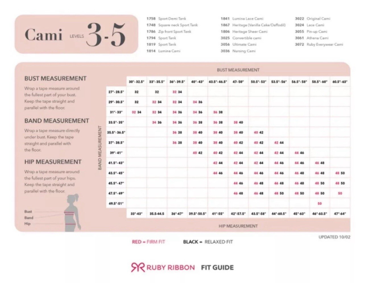 Ruby Ribbon Second Skin Cami In Shell Size 30 #1808 NEW!