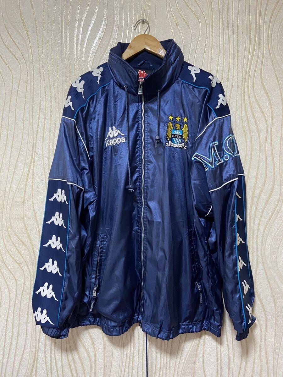 MANCHESTER CITY FOOTBALL SOCCER TRAINING JACKET KAPPA sz XL MANCHESTER CITY FOOTBALL SOCCER TRAINING JACKET KAPPA sz XL