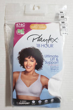 Playtex 18 Hour Bra Style 474C 36B White Ultimate Lift  Support Cotton Stretch