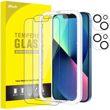 Screen Protector for iPhone 13 6.1-Inch with Camera Lens Protector, 2-Pack Each