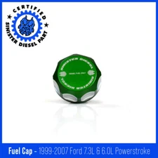 Sinister Diesel Fuel Cap for 1999-2007 Ford 7.3L & 6.0L Powerstroke (Green)