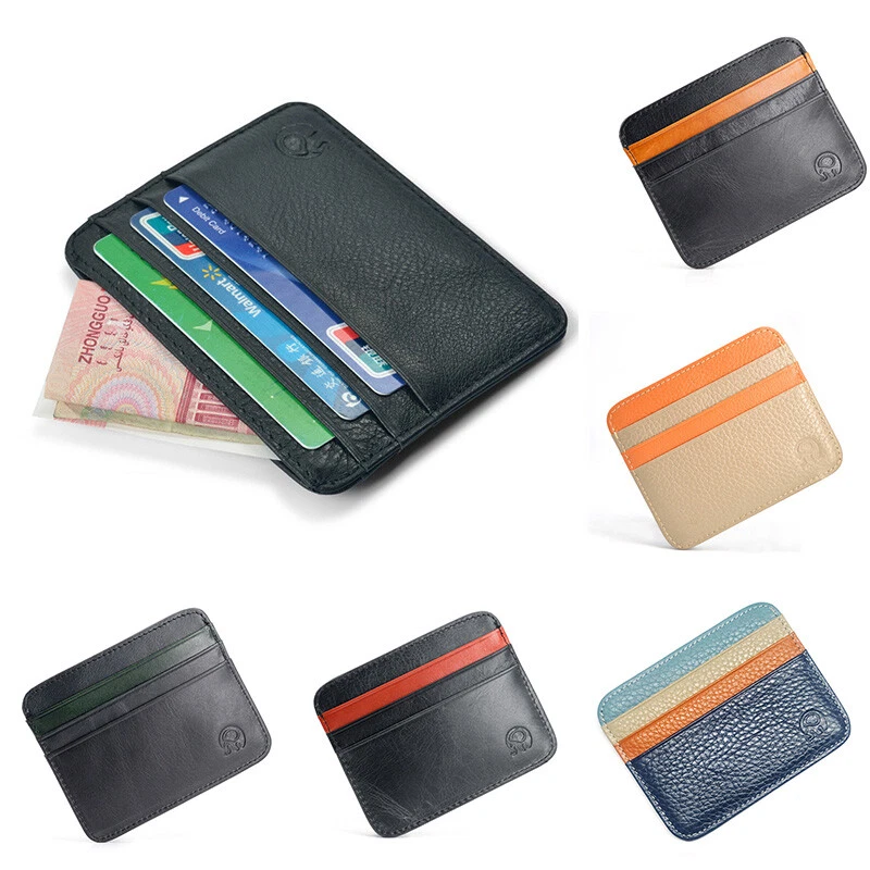 Leather card cheap holder case