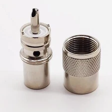 All Electronics PL-259 (UHF Male) Connector, Nickel Plated, For RG8, LM400, Etc.