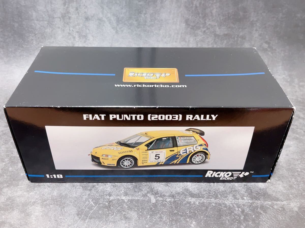 ミニカー FIAT PUNTO ABARTH RALLY 2003 1/18 RICKO Ricko 1/18 Fiat Punto Abarth Rally 2003 Targa Florio Diecast
