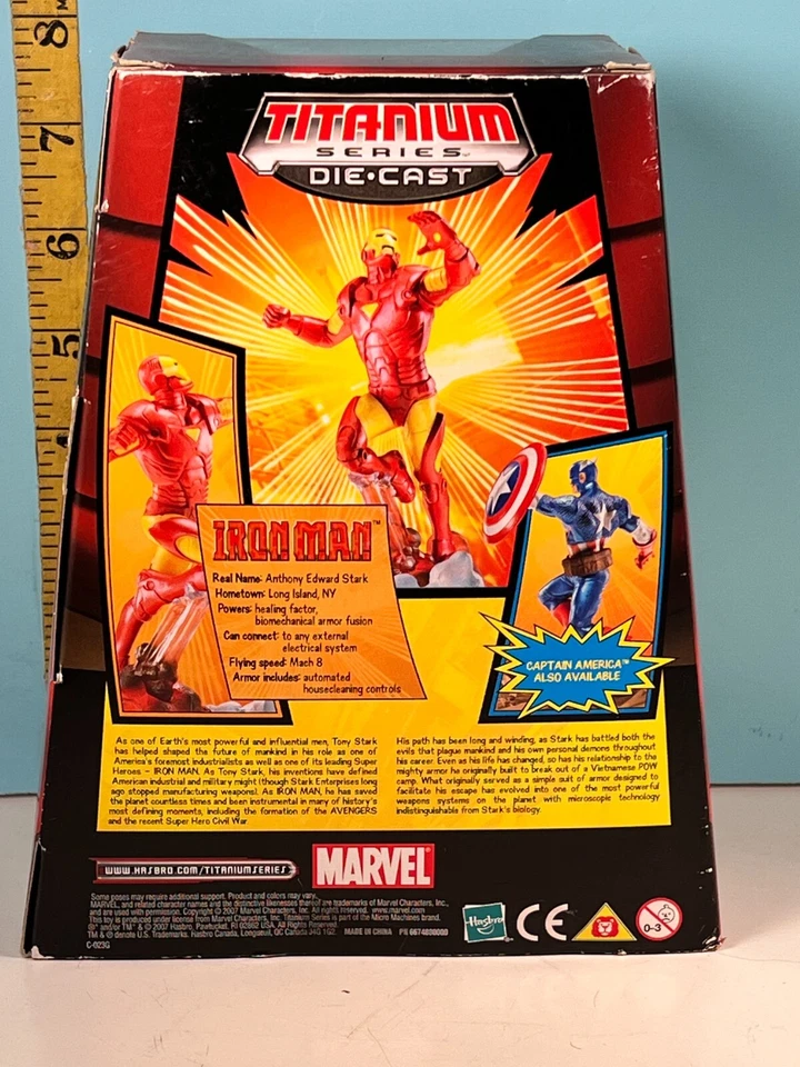 2007 Hasbro Marvel Legends Titanium Series Die-Cast Figure: IRON MAN🔥 - Image 4 of 4