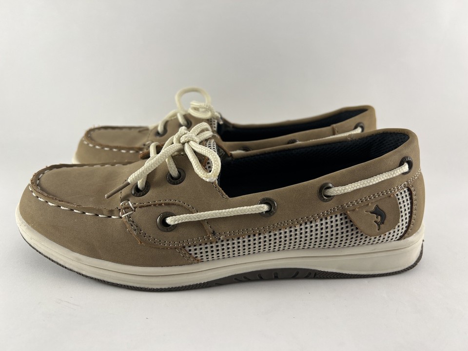 Reel Legends Women’s Size 6 Shoe Sanibel Tan Boat Loafers Dock Slip On