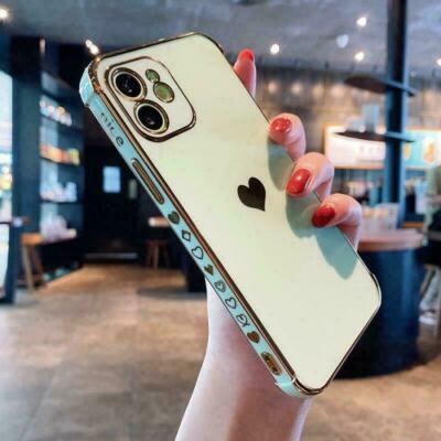iPhone Case 11, 12, 13 Pro, Pro Max Cute Luxury Love Heart Phone Cover