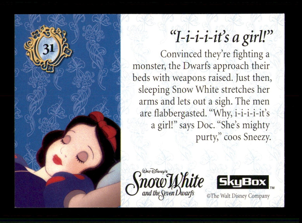 31 I-i-i-i-it's a girl! Snow White 1994 SkyBox Trading Card