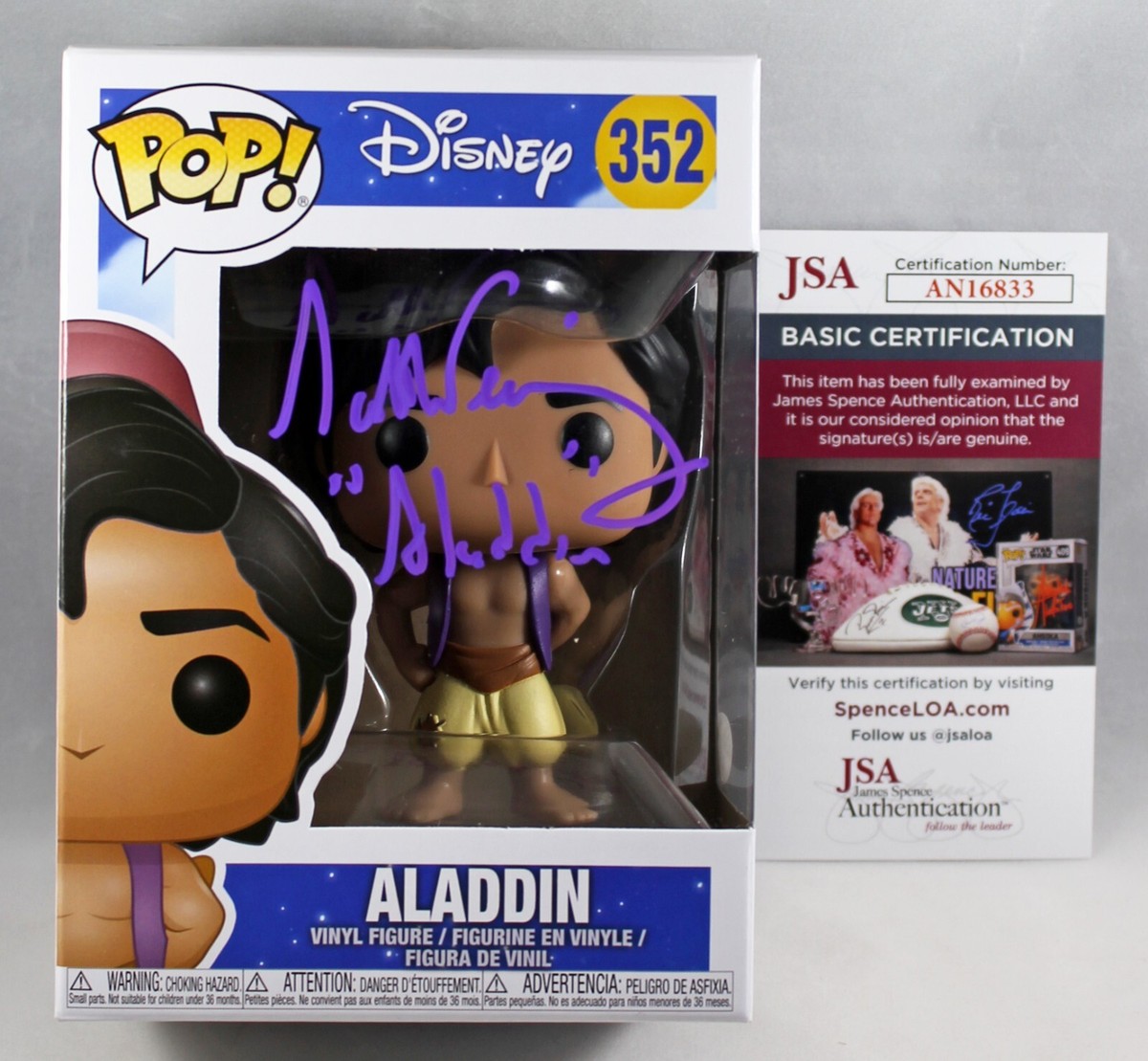SCOTT WEINGER SIGNED ALADDIN DISNEY FUNKO POP FIGURE 352