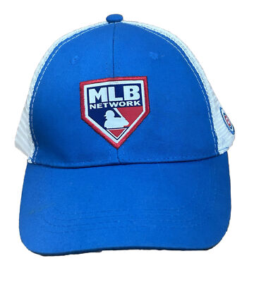 Major League Baseball Network MLB   Snap Back Hat Cap Chicago Cubs Trucker Blue