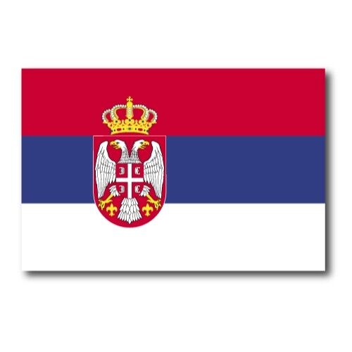 Serbia Flag Car Magnet Decal - 4 x 6 Heavy Duty for Car Truck SU