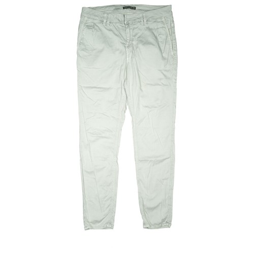 DRYKORN Damen Jeans Stoff Hose stretch Slim Sommer 38 M W30 L30 grau creme dünn