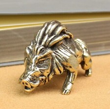 Statua animale cinghiale ottone piccola scultura statuina da tavolo decorazione casa regali