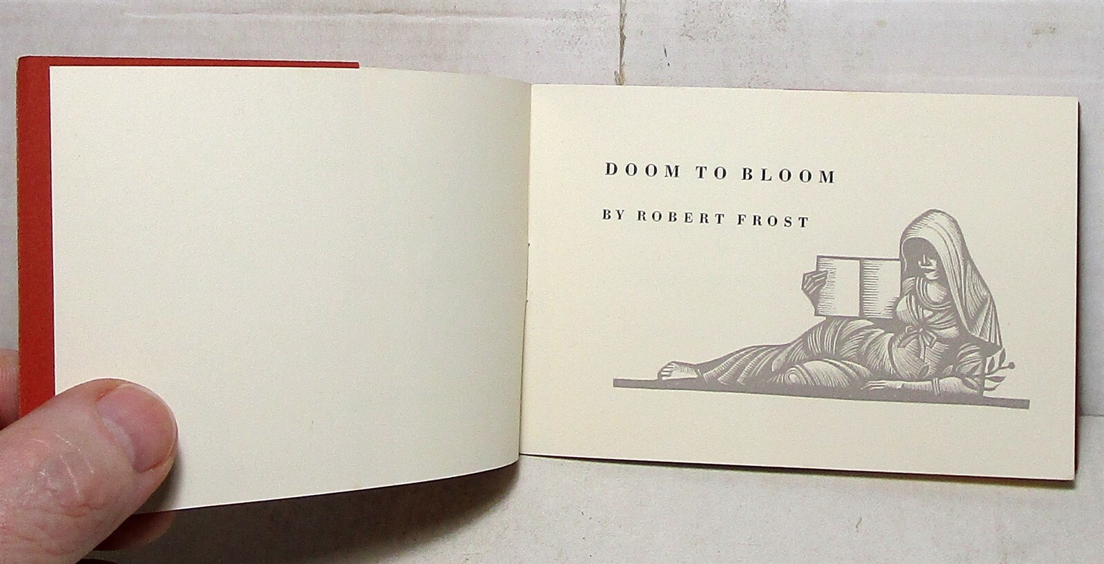 1950 Robert Frost Christmas card, Doom to Bloom eBay
