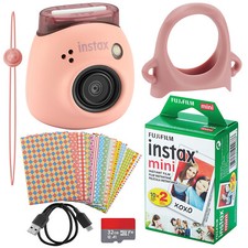 Fujifilm Instax Pal Digital Camera, 20 Fujifilm Mini Films Powder Pink 