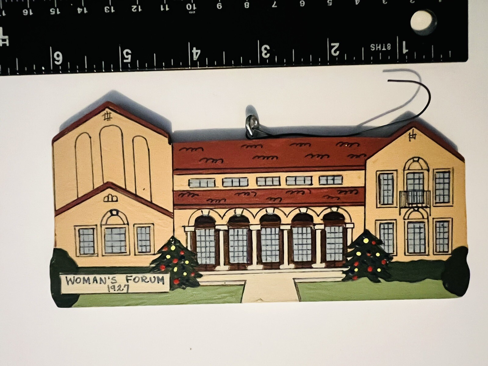 Woman’s Forum Wichita Falls Tx Christmas Wooden ornament Vintage