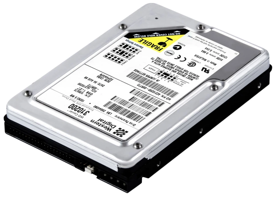 Hard Drive WD Caviar 310200 AC310200-00RTT2 10GB 5400U/Min Ata 512KB 3.5'' Inch - Image 3 of 3