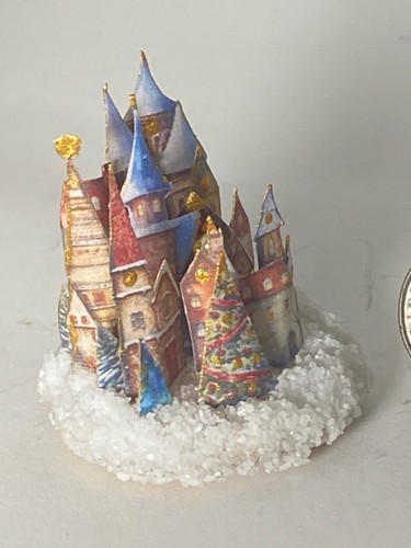 Artisan Christmas in Upper State New York Diorama 1:12 Puppenhaus Miniatur OOAK - Bild 17 von 21