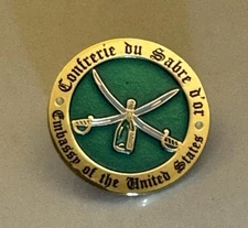 Confrérie du Sabre d’Or Lapel Pin – Official Champagne Sabering Society Emblem