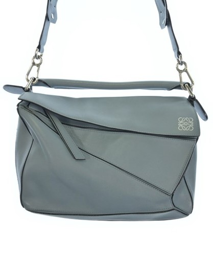 LOEWE Puzzle Shoulder Bags Leather Light blue Medium Anagram 2200719953378