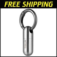 Compact Titanium Pill Container, Keychain Pill Organizer