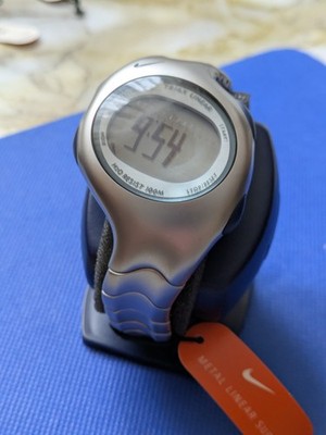 Vintage Nike Triax Linear Digital Running Watch Y2K Metallic