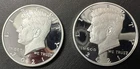 A Pair (2) of 2021-S San Francisco Kennedy 50C Silver (Proofs) RAW GEM PROOF