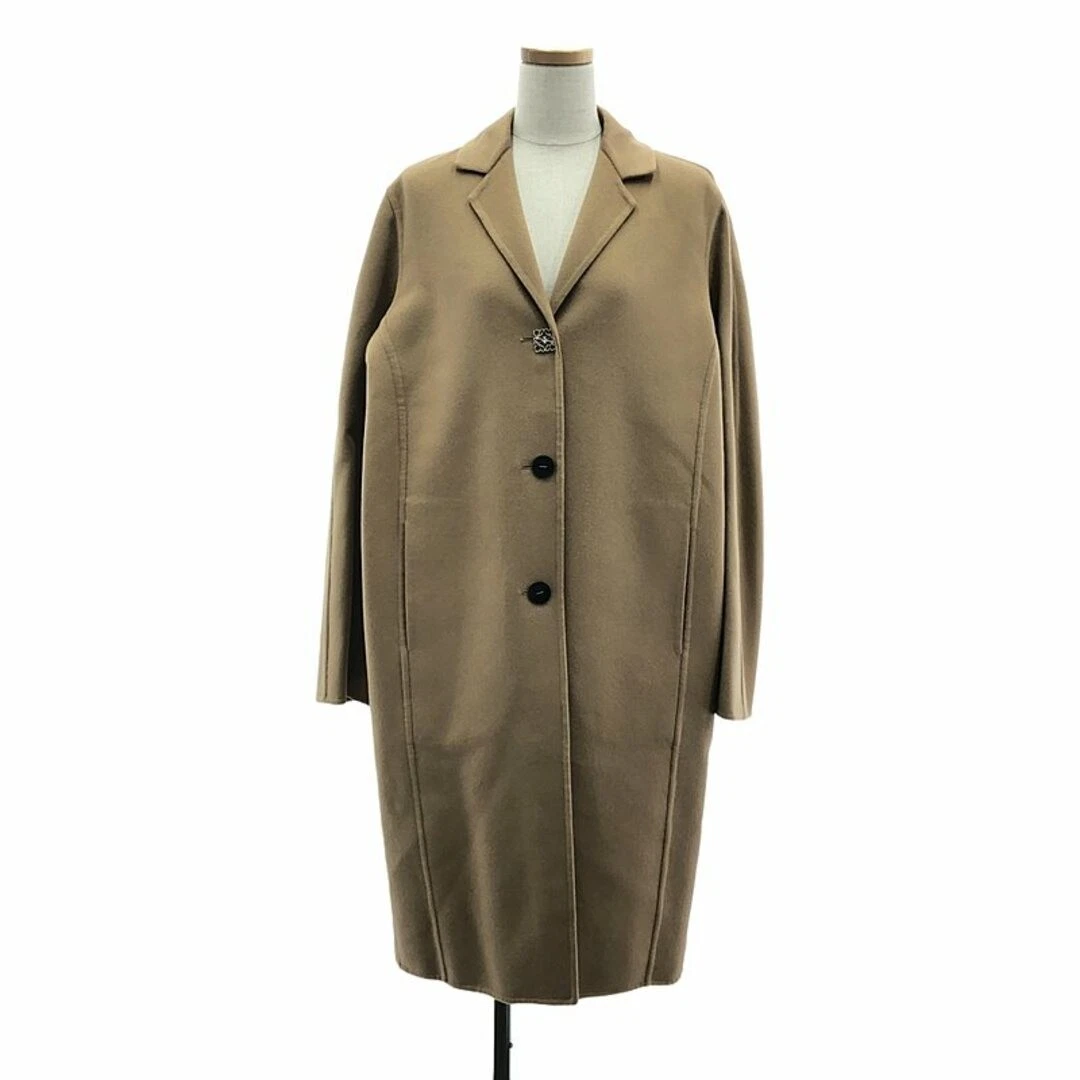 Cappotto Chester singolo LOEWE lana cashmere anagramma 34 marrone donna usato0
