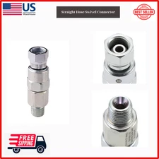 Straight Hose Swivel Connector 1/4 in Metal 3000 PSI High Pressure Fitting Adapt