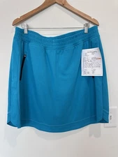 CJ Banks Womens 1X Turquoise Blue Knit Skort Skirt