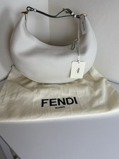 FENDI Fendigraphy Small Hobo Bag White