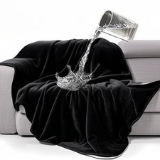 gogobunny Waterproof Bed Blanket, Reversible Sherpa Fleece Throw Blanket for ...