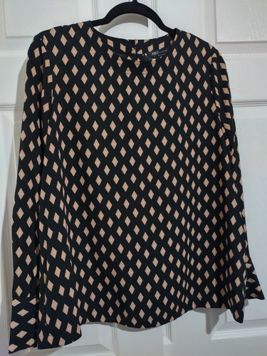 M&S Marks & Spencer Black/Pink Print Round Neck Blouse BNWT UK14/US10