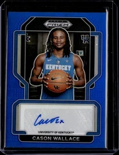 2022 Panini Prizm Draft Picks FS-CWA Cason Wallace Blue Prizm Auto /149 Kentucky