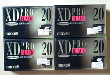  New  MAXELL S-VHS-C 20 XD PRO BLACK Video Cassette Tape lot of 4 260501