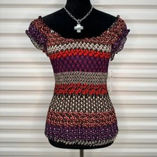 DEADSTOCK Y2K Piano Accordion Floral Top