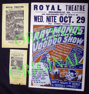 VOODOO MAGIC Ray-Mond Collection 17x26  Original Genuine Vintage ROYAL