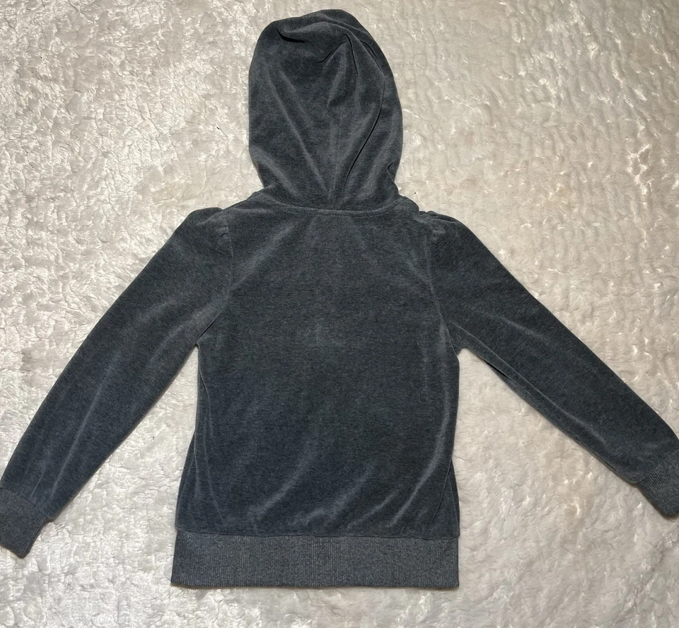 HELLO KITTY Niñas Talla 5 Gris Cremallera Lentejuelas Polar Chaqueta con Capucha Algodón Poli Foto 3 de 4