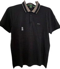Boss Hugo Boss Men s Paddy Lux Polo Shirt in Stretch-Cotton Black Brown