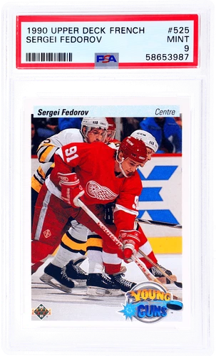 1990 Upper Deck French Sergei Fedorov #525 PSA 9 Rookie RC