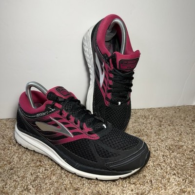 Brooks Addiction 13 Black/Pink Running  Walking Sneaker Shoes  Women s Sz 8