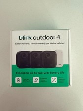 Blink Outdoor 4 1080p Wi-Fi Outdoor 3-Camera Security System - Black - NEW