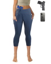 Conceal Carry Leggings Women,Conceal Carry Cropped Yoga Pants for Ladies,Conc...