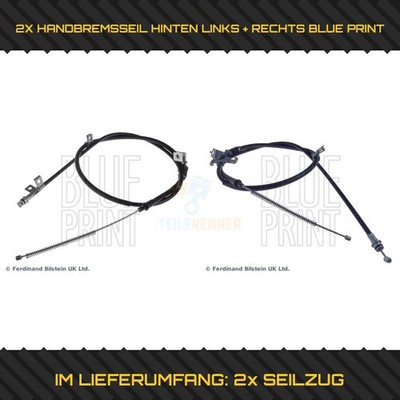 2X BLUE PRINT SEILZUG, FESTSTELLBREMSE HINTEN LINKS + RECHTS FÜR MITSUBISHI