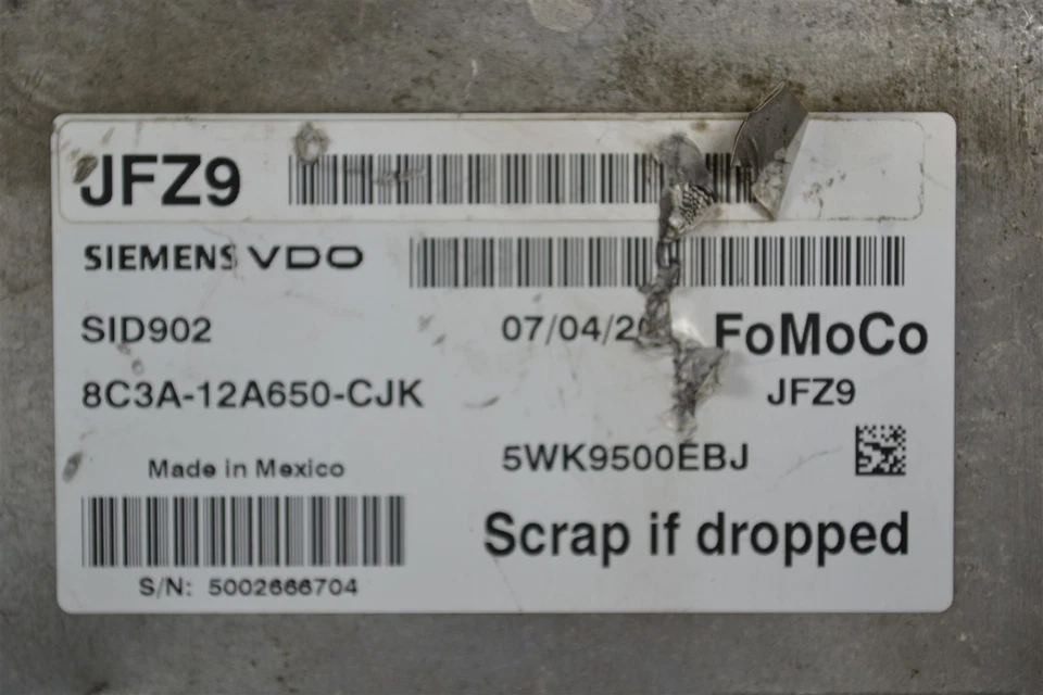 Unidad de control del motor 8C3A12A650CJK Ford F250 F350 SD 2008 módulo ECU 3M2 481 B11 Foto 3 de 4